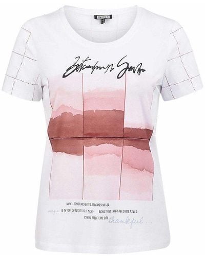 Kenny S Print-Shirt grau regular (1-tlg) - Pink
