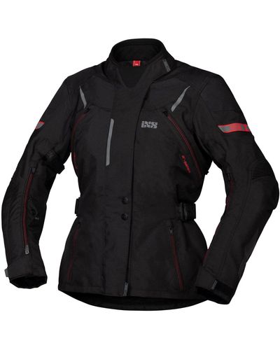 IXS Motorradjacke Liz-ST Textiljacke schwarz / rot L