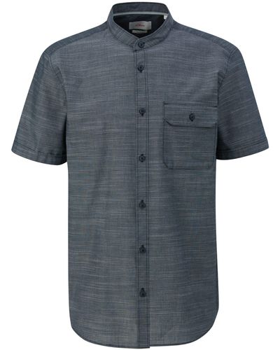 S.oliver Kurzarmhemd Hemd - Blau