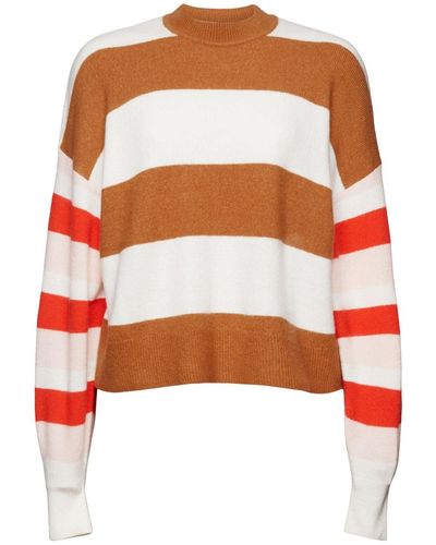 Edc By Esprit Rundhalspullover Sweaters - Orange
