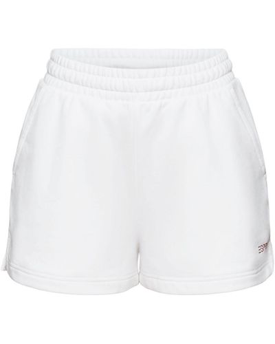 Esprit Shorts Logo-Sweatshorts (1-tlg) - Weiß