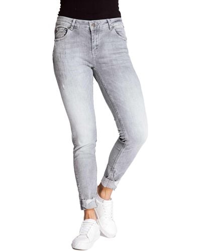 Zhrill Mom- Skinny Jeans NOVA Grey angenehmer Sitzkomfort - Grau