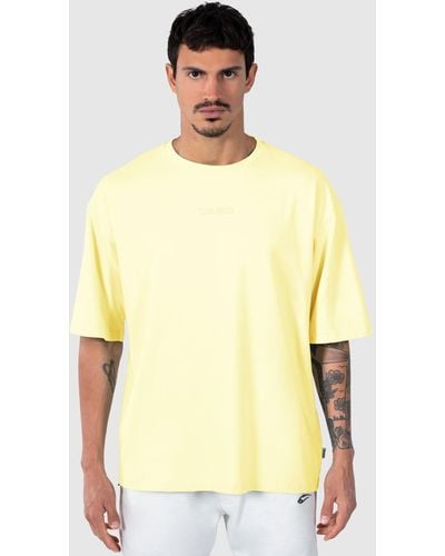 Smilodox T-Shirt Ronald Oversize, 100% Baumwolle - Gelb