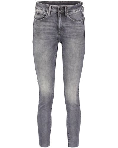 G-Star RAW 5-Pocket- Jeans 3301 MID Skinny Fit verkürzt (1-tlg) - Grau