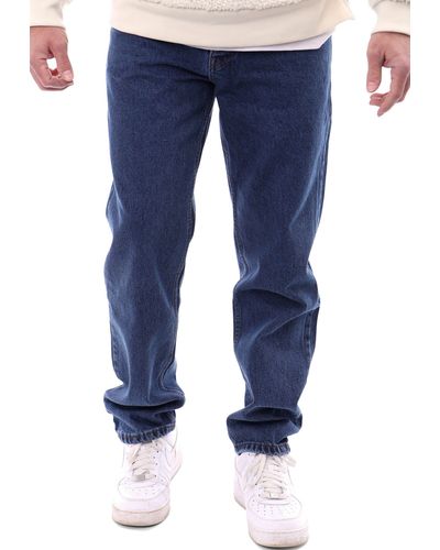 Reslad Weite Jeans RS-2105 Loose-fit Jeanshose lockere Männer-Hose - Blau