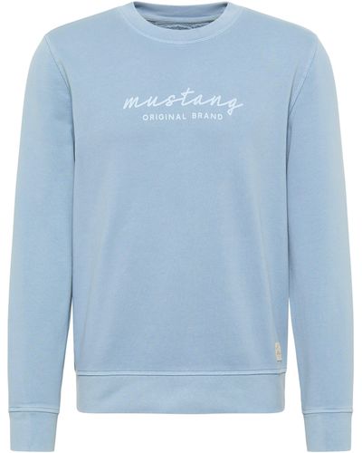 Mustang Sweatshirt BEN CREWNECK - Blau