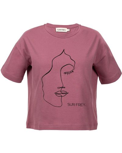 SURI FREY T-Shirt SFY Freyday (1-tlg) in Unifarbe - Pink