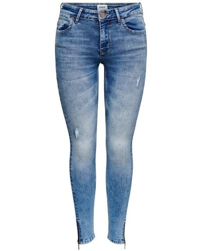 ONLY Skinny-fit-Jeans ONLKENDELL LIFE REG SK ANK TAI006 mit Stretch - Blau