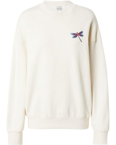 Iriedaily Sweatshirt Libelle (1-tlg) Stickerei - Weiß