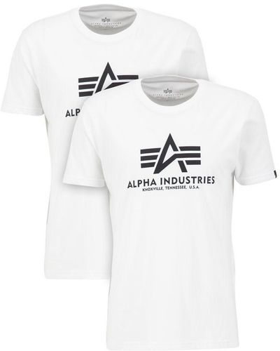 Alpha Industries Shirt Basic T Pack (2-tlg) - Weiß