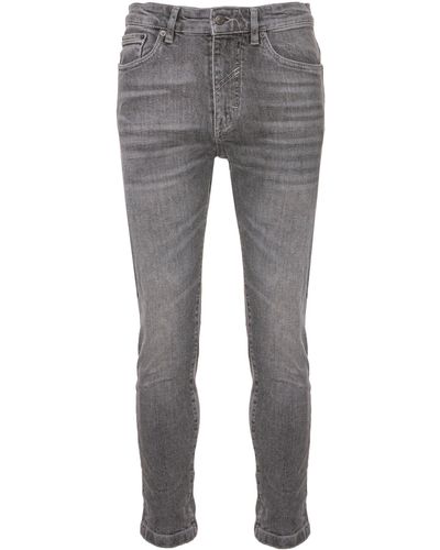 DRYKORN 5-Pocket-Jeans West (1-tlg) - Grau