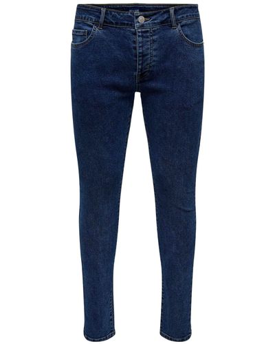 Only & Sons Skinny-fit-Jeans WARP (1-tlg) - Blau