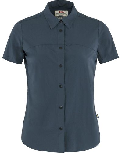 Fjallraven Outdoorbluse Bluse High Coast Lite Shirt - Blau