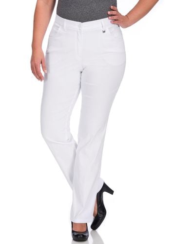 KjBRAND 5-Pocket-Hose Betty Bengaline in bequemer Form - Weiß