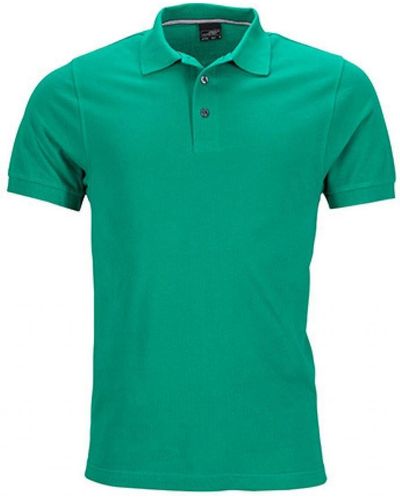 James & Nicholson Poloshirt Pima Polo / Sehr feine Piqué-Qualität - Grün