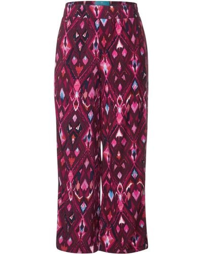 Street One Chinohose Style Emee PRINT HW L26 Wide L - Rot