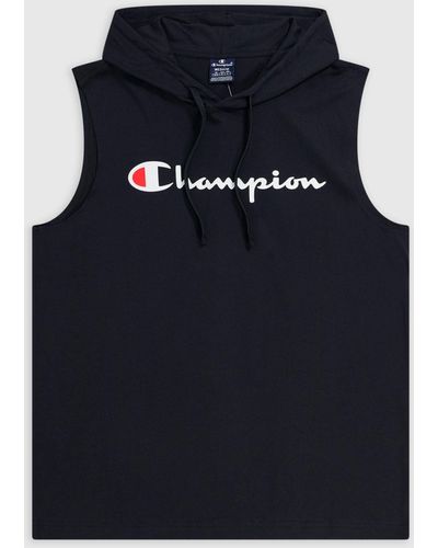 Champion Muscleshirt Icons Hooded Sleeveless T-Shirt - Blau