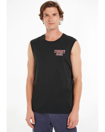 Tommy Hilfiger T-Shirt TJM RLXD TJ BASKETBALL TANK mit Rundhalsausschnitt - Schwarz