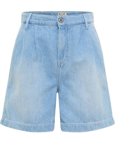 Mustang Style Pleated Shorts - Blau
