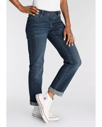 Alife & Kickin Low-rise-Jeans Straight-Fit AileenAK NEUE KOLLEKTION - Blau