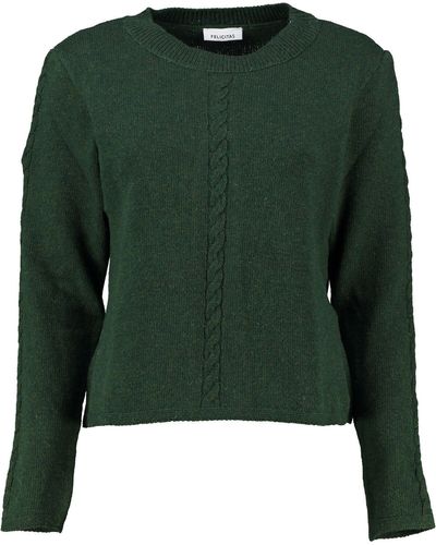 Felicitas Strickpullover Pullover tanne in warmer Wollmix-Qualität - Grün