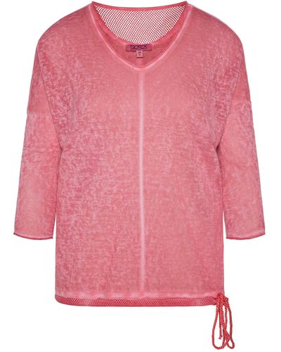 SOCCX 3/4-Arm-Shirt (1-tlg) Plain/ohne Details - Pink
