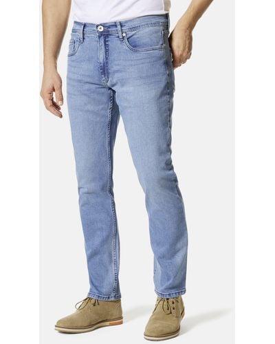 Stooker Men 5-Pocket-Jeans Glendale Denim Slim Straight Fit - Blau