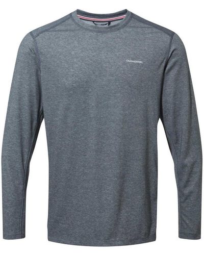 Craghoppers Outdoorhemd Nosilife Talen LS T-Shirt - Grau