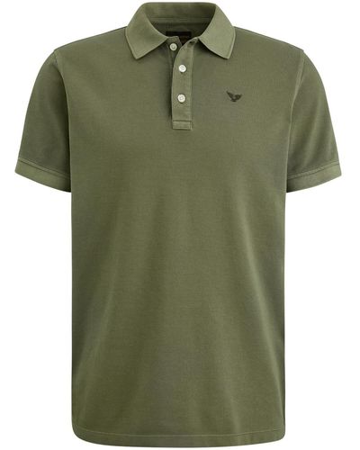 PME LEGEND T-Shirt Short sleeve polo Pique garment dy, Ivy Green - Grün