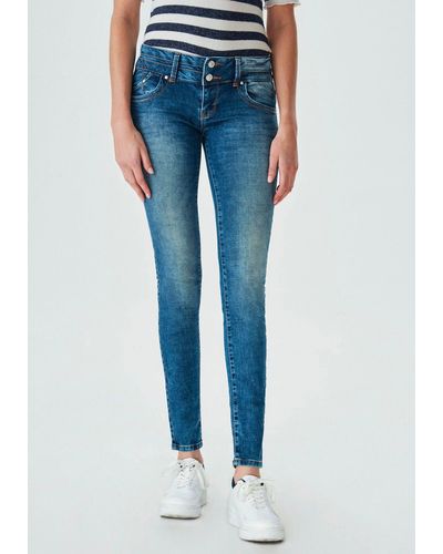 LTB Skinny-fit-Jeans Julita X mit extra-engem Bein, niedriger Leibhöhe und Stretch-Anteil - Blau