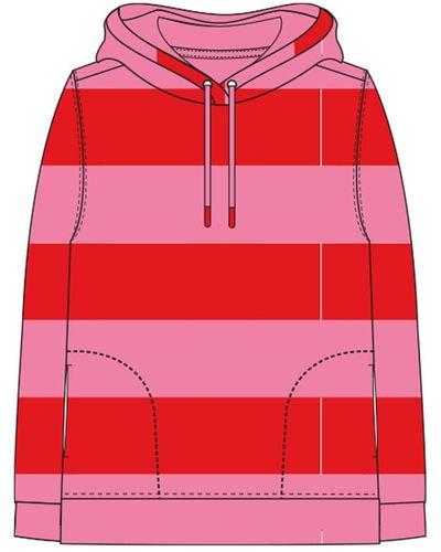 Smith & Soul Sweatshirt HOODIE RUGBY STRIPES - Rot