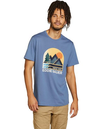 Eddie Bauer Graphic T-Shirt 1920 Retro - Blau