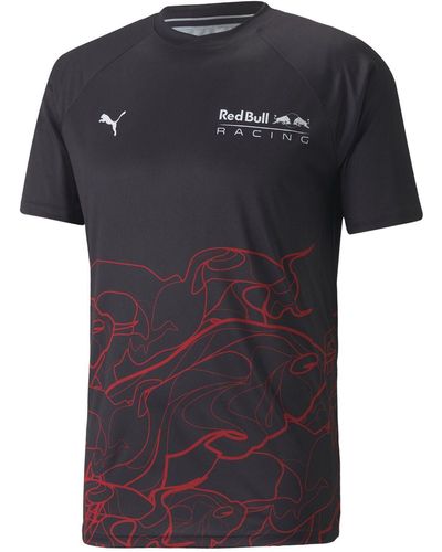 PUMA T- Red Racing Double Bull Tee Shirt (1-tlg) - Schwarz