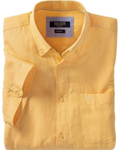 Franco Bettoni Kurzarmhemd herrlich leicht und angenehm kühl - Gelb