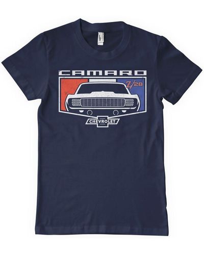 Camaro Chevrolet Emblem T-Shirt - Blau