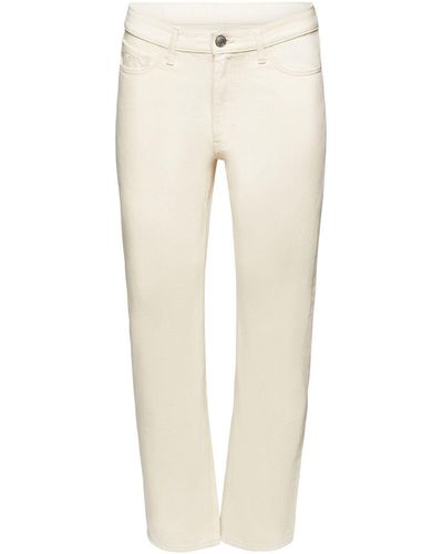 Esprit Straight- Jeans mit geradem Bein und mittlerer Bundhöhe - Natur