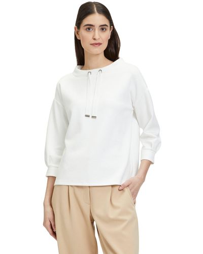 Betty Barclay Sweatshirt mit (1-tlg) Kragen - Weiß