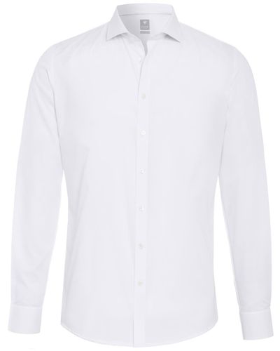 Hatico Langarmhemd - Weiß