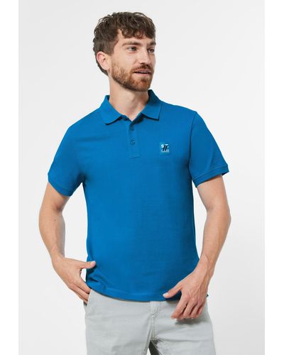 Street One Men Poloshirt mit Piqué-Struktur - Blau