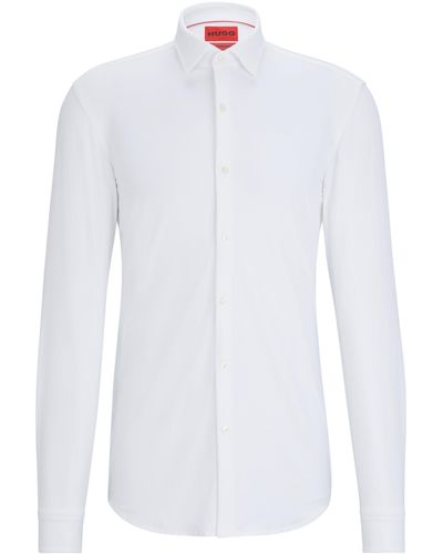 HUGO Langarmhemd - Weiß