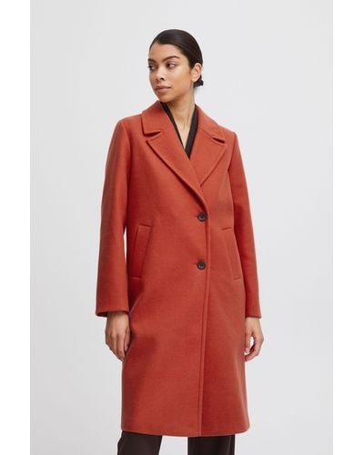 B.Young Wollmantel BYCILIA COAT 3 - Rot