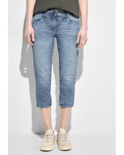 Cecil Comfort-fit-Jeans Middle Waist - Blau
