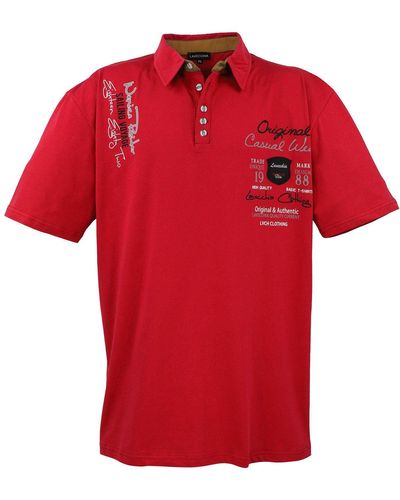 Lavecchia Poloshirt Übergrößen LV-610 Polo Shirt - Rot