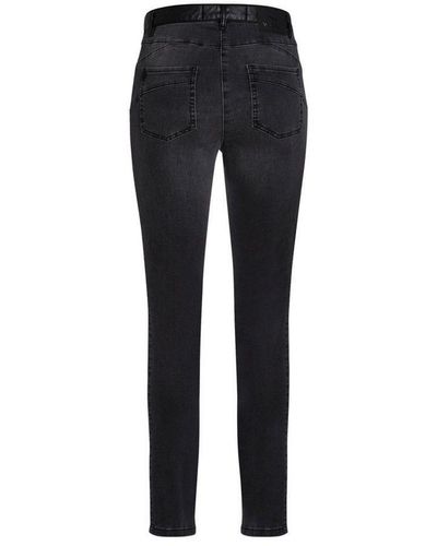 MARC AUREL 5-Pocket-Jeans grau (1-tlg) - Schwarz