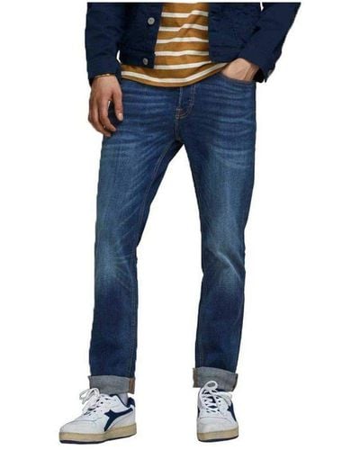 Jack & Jones Straight-Jeans blau regular (1-tlg)