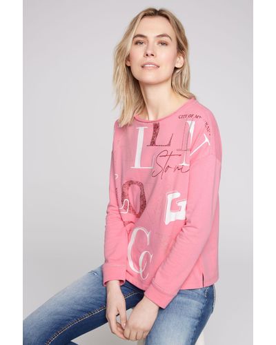 SOCCX Sweater mit Seitenschlitze - Pink