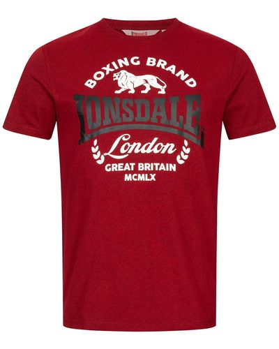 Lonsdale London T-Shirt Waddon - Rot