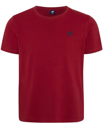 Polo Sylt T-Shirt mit gesticktem Logo-Symbol (, 1-tlg) - Rot