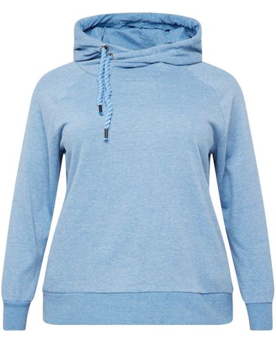 Only Carmakoma Sweatshirt CARLAMILLE (1-tlg) Plain/ohne Details - Blau