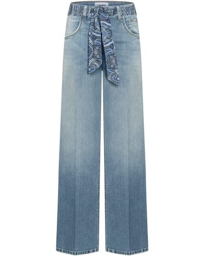 Cambio Regular-fit-Jeans Tess wide leg - Blau